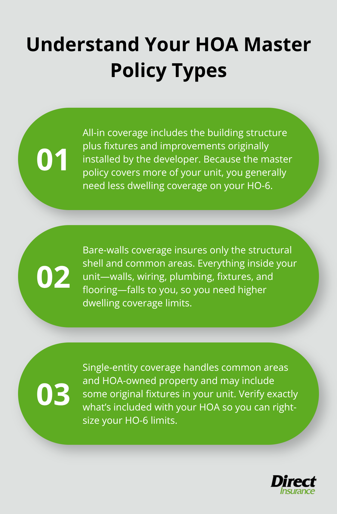 Three HOA master policy types and how they affect your HO-6 condo insurance in Utah. - Utah condo insurance