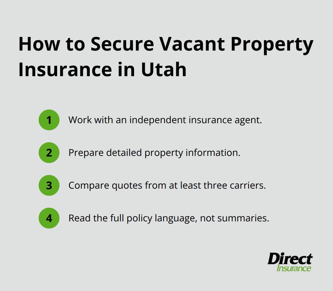 Step-by-step actions to secure vacant rental property insurance with a U.S. focus