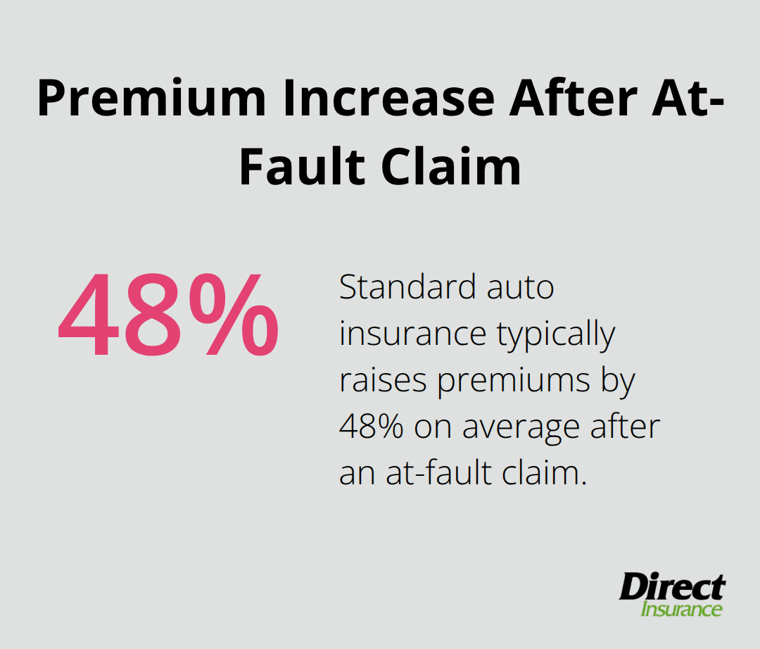 Pie chart showing 48% average premium increase after an at-fault claim without accident forgiveness