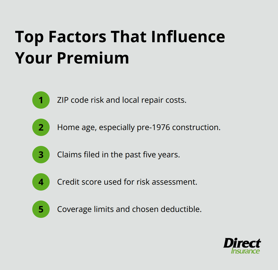 Compact list of key factors that affect mobile home insurance rates in the U.S. - best mobile home insurance companies