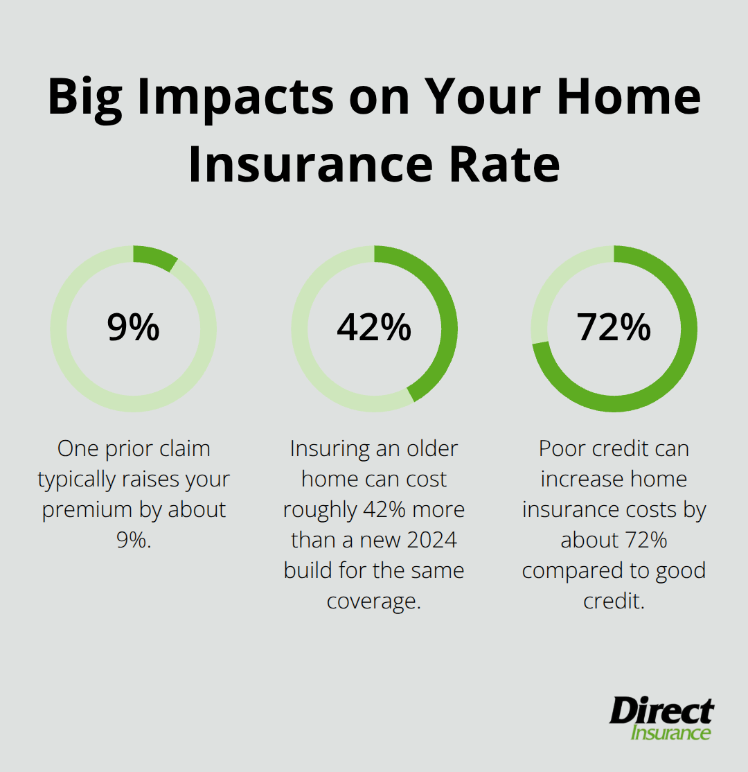 Three percentage-based factors that significantly affect home insurance premiums - calculate home insurance rate
