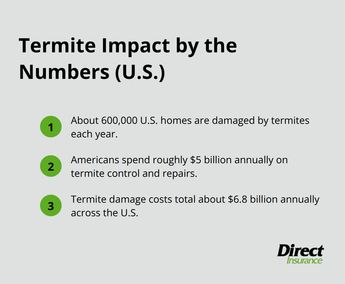 Key U.S. termite impact figures on homes and repair costs. - does home insurance cover termite damage