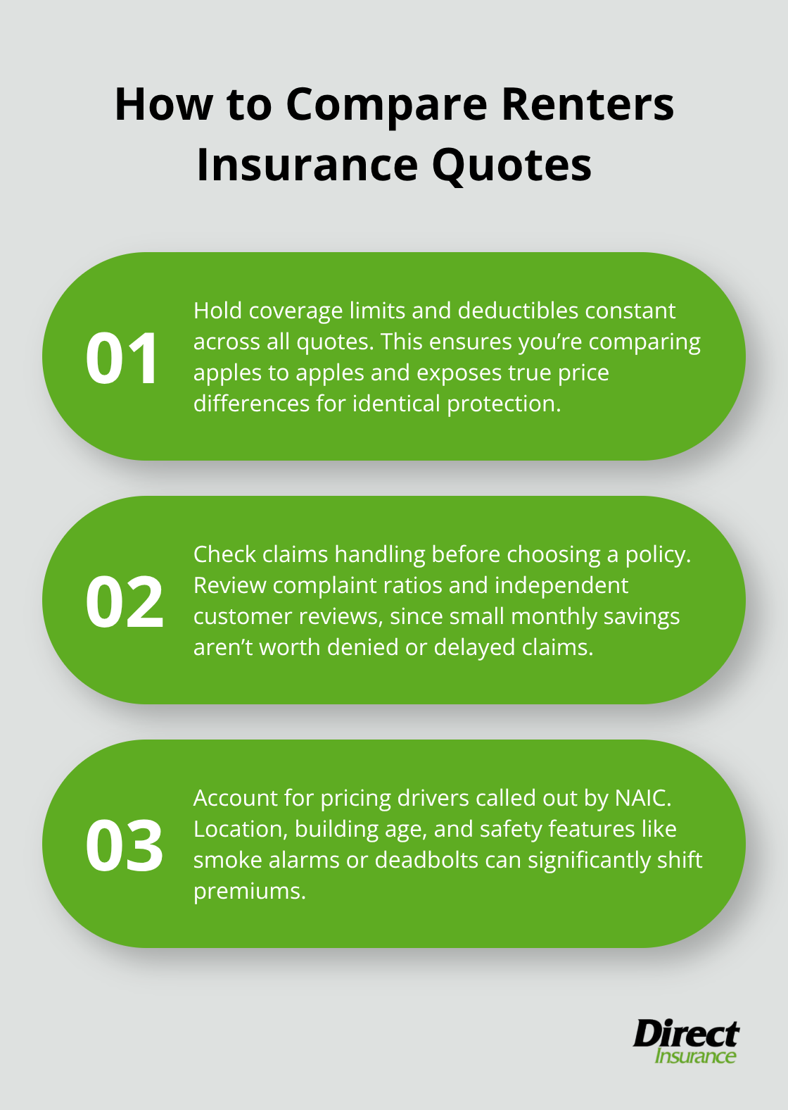Three key steps for comparing renters insurance quotes effectively. - home insurance for renters