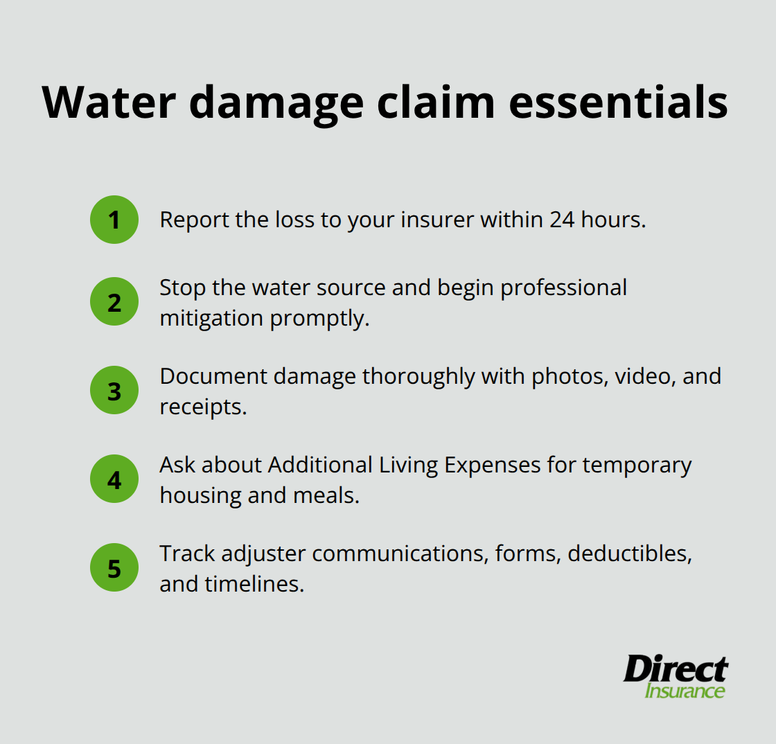 Key steps to protect coverage and file a strong water damage claim - water damage covered by home insurance