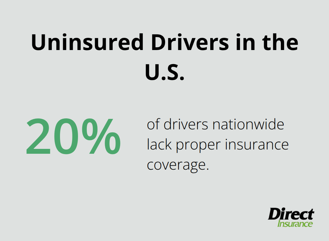 Percentage of U.S. drivers who lack proper insurance coverage.